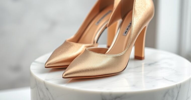 Stijlvolle champagne pumps combineren voor elke gelegenheid